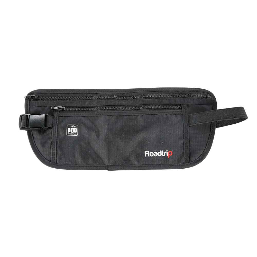 Imagen 2 del producto Canguro invisible Roadtrip para documentos, con cintura ajustable, negro